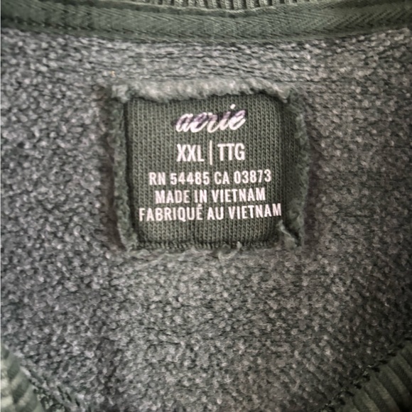 Aerie Forest Green Crewneck Sweatshirt - Picture 3 of 4